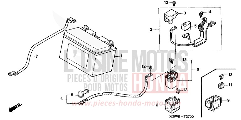 BATTERIE von CBR600F Special Edition ACCURATE SILVER METALLIC (NH146) von 2002